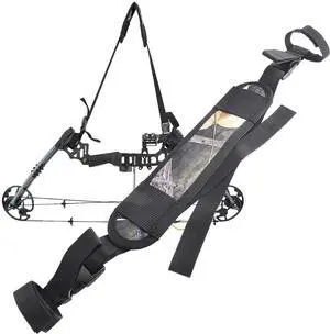 SHARROW Compound Bow Sling Archery Carrying Shoulder Strap Holder Compound Bow Accessories for Outdoor Hunting (camo)