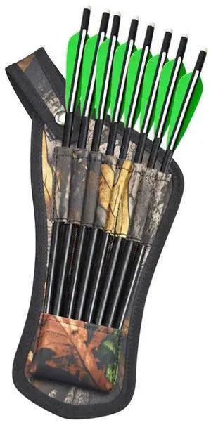 SHARROW Archery Crossbow Bolts Arrow Quiver Hip Arrow Pocket Holder Waist Hanged Quiver Holds 8 Arrows Holder for Hunting Practice Accessories