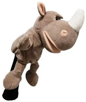 wolfman Golf Club Covers Driver Headcover Funny Cute Animal Golf Club Covers Stylish Protection for Clubs Golf Gear Driver for Men/Women/Youth (Rhino)