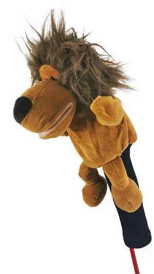 wolfman Golf Club Covers Driver Headcover Funny Cute Animal Golf Club Covers Stylish Protection for Clubs Golf Gear Driver for Men/Women/Youth (Brown Lion)