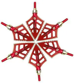 SHARROW Archery Broadheads 125 Grain Arrowhead with 2 Fixed Blades Screw-in Hunting Arrow Heads Arrow Tips for Archery Bow Outdoor Hunting Target Shooting 12pcs (no broadheads case, 12pcs Red 1)