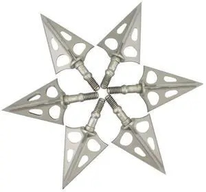 SHARROW 6pcs Archery Broadheads 100grain Fixed Blades Hunting Arrow Heads Stainless Steel Screw-in Arrow Tips for Crossbow Recurve Bow and Compound Bow