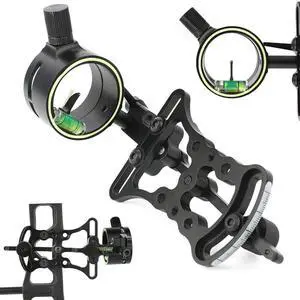 SHARROW Compound Bow Sight 1 Pin .019" Micro Adjustable LED Light Archery Hunting Target