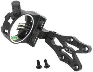 1 Compound Bow 5-Pin Visor - Micro Adjustable, Durable Aluminum Alloy, High-Strength Nylon Core, Clear Fiber Optic Sights for Enhanced Hunting Accuracy, Bow Accessories Hunting