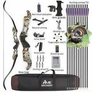 JUNXING F185 Takedown Recurve Bow Hunting Bow 60" 50 lbs