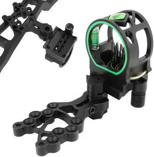 Archery Bow Sight 5-Pin Aluminum Alloy RHLH Compound Bow Hunting Target Shooting