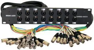 SARMSS-16x515 Rack Mount 16 Channel XLR TRS Combo Splitter Snake Cable - 5' & 15' XLR trunks SARMSS-16x515 Rack Mount 16 Channel XLR TRS Combo Splitter Snake Cable - 5' & 15' XLR trunks