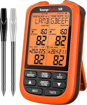 TempSpike 1000FT Wireless Meat Thermometer Digital with 2 Upgraded Ultra-Thin Probes, Kitchen Food Thermometer Cooking, Turkey, Smoker, BBQ, Grill Gift for Dad Husband (Previously ThermoPro) TempSpike 1000FT Wireless Meat Thermometer Digital with 2 Upgraded Ultra-Thin Probes, Kitchen Food Thermometer Cooking, Turkey, Smoker, BBQ, Grill Gift for Dad Husband (Previously ThermoPro)
