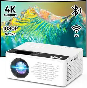 Mini Projector, Native 1080P Projector with WiFi and Bluetooth, 4K Supported Portable Projector, Movie Projector Compatible with TV Stick Smartphone/HDMI/USB, indoor & outdoor use Mini Projector, Native 1080P Projector with WiFi and Bluetooth, 4K Supported Portable Projector, Movie Projector Compatible with TV Stick Smartphone/HDMI/USB, indoor & outdoor use