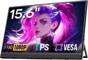 15.6'' Portable Monitor, FHD 1080P Laptop Screen Extender, Ultra-Slim IPS HDR Travel Display with Speaker, Dual Full-Function USB-C & HDMI External Monitor for Mac PC Phone Xbox PS5 Switch 15.6'' Portable Monitor, FHD 1080P Laptop Screen Extender, Ultra-Slim IPS HDR Travel Display with Speaker, Dual Full-Function USB-C & HDMI External Monitor for Mac PC Phone Xbox PS5 Switch
