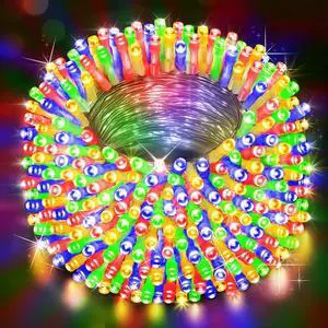 Christmas Lights Outdoor, 403FT 1000 LED String Lights 8 Modes and Timer Memory Function Twinkle Fairy Lights IP44 Waterproof Plug in for Xmas Tree Wedding Party Holiday Decor(Multicolor) Christmas Lights Outdoor, 403FT 1000 LED String Lights 8 Modes and Timer Memory Function Twinkle Fairy Lights IP44 Waterproof Plug in for Xmas Tree Wedding Party Holiday Decor(Multicolor)