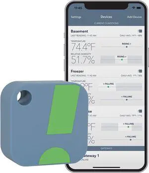 HT1 Smart Temperature Sensor & Humidity Sensor - Thermometer & Hygrometer w/App Monitoring - Indoor/Outdoor Temperature and Humidity Monitor w/Heat Index for RV, Fridge & More HT1 Smart Temperature Sensor & Humidity Sensor - Thermometer & Hygrometer w/App Monitoring - Indoor/Outdoor Temperature and Humidity Monitor w/Heat Index for RV, Fridge & More
