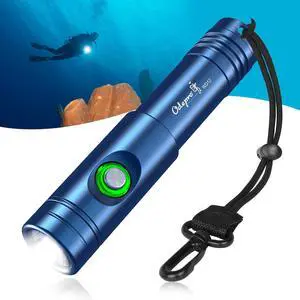 WD12 Dive Light - 1400 Lumens Compact Scuba Diving Backup Light with 3 Modes, IP68 Waterproof Submersible Torch, Underwater Snorkeling Flashlight with Push Button WD12 Dive Light - 1400 Lumens Compact Scuba Diving Backup Light with 3 Modes, IP68 Waterproof Submersible Torch, Underwater Snorkeling Flashlight with Push Button