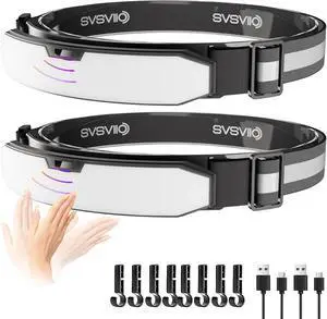 K0209*2PCS 1500 Lumen Rechargeable Headlamp with Motion Sensor & Red Light-Super Bright Head Lamp,Head Lights for Forehead,LED Headband,Hard Hat Flashlight for Adults Camping,Hiking,Mechanic K0209*2PCS 1500 Lumen Rechargeable Headlamp with Motion Sensor & Red Light-Super Bright Head Lamp,Head Lights for Forehead,LED Headband,Hard Hat Flashlight for Adults Camping,Hiking,Mechanic