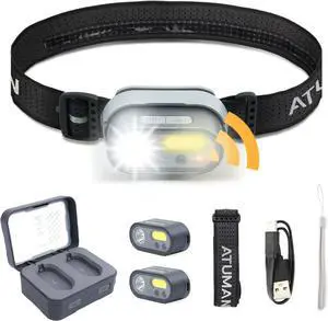 Rechargeable LED Headlamp Super Bright, 2 Pack Motion Sensor Head lamp Flashlight, Waterproof 8 Modes Head Lights for Forehead, Camping Essentials Gear for Hiking Fishing Work Rechargeable LED Headlamp Super Bright, 2 Pack Motion Sensor Head lamp Flashlight, Waterproof 8 Modes Head Lights for Forehead, Camping Essentials Gear for Hiking Fishing Work