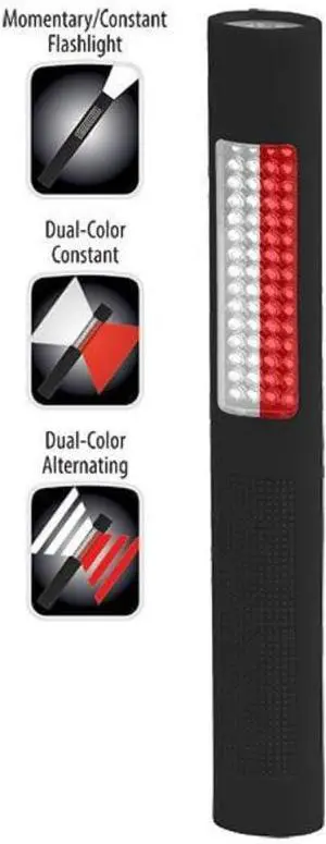 NSP-1172 LED Safety Light & Flashlight - White & Red Floodlight,Black NSP-1172 LED Safety Light & Flashlight - White & Red Floodlight,Black