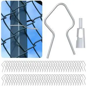 400-Pack T-Post Fence Clips with Free Drill Chuck Tool,Heavy-Duty 11-Gauge Galvanized Steel Wire Ties for T-Posts/U-Posts,Tool-Free,Installation on Farm,Garden & Livestock Fencing (Silver) 400-Pack T-Post Fence Clips with Free Drill Chuck Tool,Heavy-Duty 11-Gauge Galvanized Steel Wire Ties for T-Posts/U-Posts,Tool-Free,Installation on Farm,Garden & Livestock Fencing (Silver)