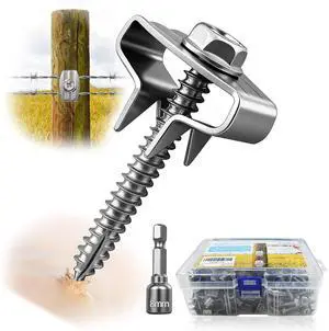 304 Stainless Steel Fence Staples, Upgraded Heavy Duty Wire Fence Clips & Fencing Nails, 100 Pack Rust-Proof Fencing Fasteners, Durable Replacement for Standard Fence Staples 304 Stainless Steel Fence Staples, Upgraded Heavy Duty Wire Fence Clips & Fencing Nails, 100 Pack Rust-Proof Fencing Fasteners, Durable Replacement for Standard Fence Staples