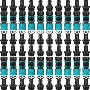 20 Pack Garden Hose Quick Connect with Shut Off Valve,3/4" Plastic Water Hose Connector Fittings,40 Male Adapters & 40 Washers for Sprinkler Nozzle Watering Repair 20 Pack Garden Hose Quick Connect with Shut Off Valve,3/4" Plastic Water Hose Connector Fittings,40 Male Adapters & 40 Washers for Sprinkler Nozzle Watering Repair