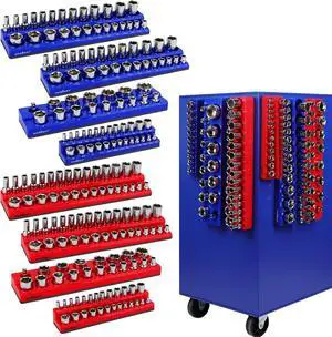 8-Piece Magnetic Socket Organizer Set, Magnet Socket Holder, 1/4", 3/8", 1/2" Socket Holds 199 Pieces Magnetic Trays. (8-Piece Organizer Set) 8-Piece Magnetic Socket Organizer Set, Magnet Socket Holder, 1/4", 3/8", 1/2" Socket Holds 199 Pieces Magnetic Trays. (8-Piece Organizer Set)