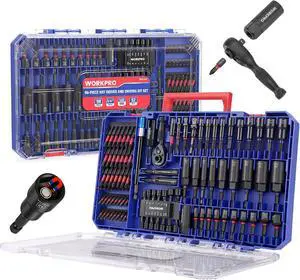 98-Piece Magnetic Nut Driver Set, Impact Driver Bits, Metric & SAE Cr-V Nut Drivers with Bit Holder, Universal Socket, Socket Adapter, Wing Nut Driver, Ratchet Handle, Quick-Release Extension 98-Piece Magnetic Nut Driver Set, Impact Driver Bits, Metric & SAE Cr-V Nut Drivers with Bit Holder, Universal Socket, Socket Adapter, Wing Nut Driver, Ratchet Handle, Quick-Release Extension