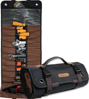 23-Pocket Canvas Tool Roll, Heavy-Duty Tool Wrap Roll, Waterproof Canvas Roll Up Tool Bag, 14'' Tool Roll Bag Organizers, Easy-Access Screwdriver Roll Up Pouch 23-Pocket Canvas Tool Roll, Heavy-Duty Tool Wrap Roll, Waterproof Canvas Roll Up Tool Bag, 14'' Tool Roll Bag Organizers, Easy-Access Screwdriver Roll Up Pouch