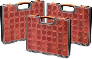 3PCS Multi-Purpose Portable Organizer Box Set with 72-Removable Compartments, 3 Pieces Professional Boxes with Dimension 16.2"L*13"W*2.3"H 3PCS Multi-Purpose Portable Organizer Box Set with 72-Removable Compartments, 3 Pieces Professional Boxes with Dimension 16.2"L*13"W*2.3"H
