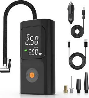 Tire Inflator Portable Air Compressor, 150PSI Air Pump For Car Tires with Digital Pressure Gauge, Bike Tire Pump with LED Light and Auto Shut-Off Function for Car, Motorcycle, Bicycle Tire Inflator Portable Air Compressor, 150PSI Air Pump For Car Tires with Digital Pressure Gauge, Bike Tire Pump with LED Light and Auto Shut-Off Function for Car, Motorcycle, Bicycle