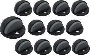 Low Dome Floor Door Stop, H 25.4 x Diameter 44.5mm, Zinc Die Cast, Matte Black, 12 Pack, Made in Taiwan Low Dome Floor Door Stop, H 25.4 x Diameter 44.5mm, Zinc Die Cast, Matte Black, 12 Pack, Made in Taiwan