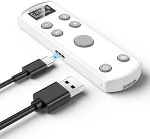 Rechargeable Wireless Shutter Release for Canon Camera Remote Control Zoom Focus Compatible with R50,G7X Mark III,R6 Mark II,R5,R6,R7,M6 Mark II,M200,M50,90D,200D,Replace Canon BR-E1(White) Rechargeable Wireless Shutter Release for Canon Camera Remote Control Zoom Focus Compatible with R50,G7X Mark III,R6 Mark II,R5,R6,R7,M6 Mark II,M200,M50,90D,200D,Replace Canon BR-E1(White)