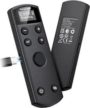 Rechargeable Camera Remote Control for Canon - Wireless Shutter Release with OLED Screen Compatible with R10, R8, R6 II, R100, R50, M50, SL3, R3, R5, R6, RP, R;Replaces Canon BR-E1(Black) Rechargeable Camera Remote Control for Canon - Wireless Shutter Release with OLED Screen Compatible with R10, R8, R6 II, R100, R50, M50, SL3, R3, R5, R6, RP, R;Replaces Canon BR-E1(Black)