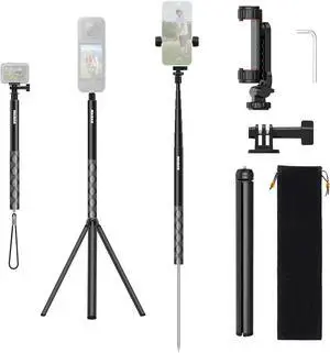 Golf Tripod Monopod, Monopod and Tripod Selfie Stick to Record Golf Swing | 67.3" Adjustable Phone Tripod Stand, Phone Holder for iPhone/Android, 21cm Spike, Tripod Golf Tripod Monopod, Monopod and Tripod Selfie Stick to Record Golf Swing | 67.3" Adjustable Phone Tripod Stand, Phone Holder for iPhone/Android, 21cm Spike, Tripod