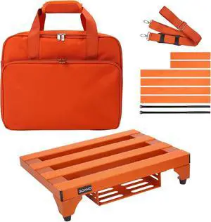 Aluminum Alloy Guitar Pedal Board 13.8" x 11" Pedalboard with Power Supply Bracket, Includes Carry Bag & Mounting Tapes (Orange, GKA-14OR) Aluminum Alloy Guitar Pedal Board 13.8" x 11" Pedalboard with Power Supply Bracket, Includes Carry Bag & Mounting Tapes (Orange, GKA-14OR)