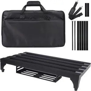 22" x 12.5" Aluminum Alloy Guitar Pedal Board with Power Supply Tray, Carry Bag & Mounting Tapes Included (Black, APB-22BK) 22" x 12.5" Aluminum Alloy Guitar Pedal Board with Power Supply Tray, Carry Bag & Mounting Tapes Included (Black, APB-22BK)