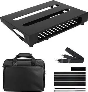 14" x 10.6" Guitar Pedal Board with Power Supply Tray, Carry Bag & Mounting Tapes Included (Black, SPB-14S) 14" x 10.6" Guitar Pedal Board with Power Supply Tray, Carry Bag & Mounting Tapes Included (Black, SPB-14S)