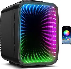 Mini Fridge, 4L/6 Can Portable Refrigerator,Dimmable Gaming Light With APP Controller for Gaming room Bedroom,Office and Car,AC/DC Portable Thermoelectric Cooler&Warmer for Food,Drinks,Skincare,Black Mini Fridge, 4L/6 Can Portable Refrigerator,Dimmable Gaming Light With APP Controller for Gaming room Bedroom,Office and Car,AC/DC Portable Thermoelectric Cooler&Warmer for Food,Drinks,Skincare,Black