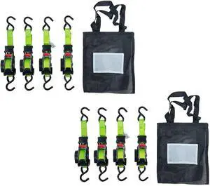 8 Pack Retractable Ratchet Tie Down Straps w/S Hook - 1,500lb Break Strength Self Retracting Ratchet Straps for Haul Motorcycles, ATVs, Bikes, Trailer Tie-Down 8 Pack Retractable Ratchet Tie Down Straps w/S Hook - 1,500lb Break Strength Self Retracting Ratchet Straps for Haul Motorcycles, ATVs, Bikes, Trailer Tie-Down