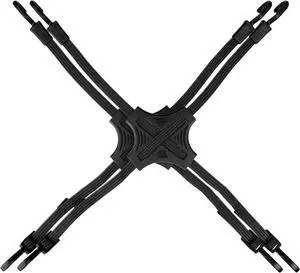 Tack Strap 4-Way Flat Bungee Cord with Rubber Pad Grip, Non-Slip Tie Down Straps for Motorcycle, ATV, Kayak, Cycling, Camping, Truck Storage, Adjustable Bungee Cords - 2 Pack (Black) Tack Strap 4-Way Flat Bungee Cord with Rubber Pad Grip, Non-Slip Tie Down Straps for Motorcycle, ATV, Kayak, Cycling, Camping, Truck Storage, Adjustable Bungee Cords - 2 Pack (Black)
