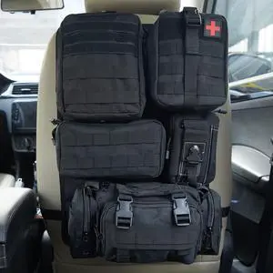 Universal Tactical Seat Back Organizer Vehicle Molle Panel Organizer Storage Bag with 5 Detachable Molle Pouch for All Vehicel Such as Jeep,Truck,SUV, Car, Ford,Chevy etc Universal Tactical Seat Back Organizer Vehicle Molle Panel Organizer Storage Bag with 5 Detachable Molle Pouch for All Vehicel Such as Jeep,Truck,SUV, Car, Ford,Chevy etc
