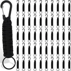 4/12/24/50 Pcs Paracord Keychain Bulk 550 Rope Lanyard with Carabiner, Man Women Outdoor Camping Fishing Hiking 4/12/24/50 Pcs Paracord Keychain Bulk 550 Rope Lanyard with Carabiner, Man Women Outdoor Camping Fishing Hiking