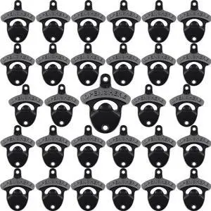 30 Packs Black Bottle Top Opener Wall Mounted Beer Cap Opener Stainless Bulk for DIY Wooden Crafts 30 Packs Black Bottle Top Opener Wall Mounted Beer Cap Opener Stainless Bulk for DIY Wooden Crafts