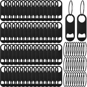 60 Pieces Stainless Steel Flat Bottle Opener Keychain Bulk 3.5 x 1.3 Inches Beer Bottle Opener Flat Cap with Keyring for Men Women Bartender Kitchen Bar Restaurant, Black 60 Pieces Stainless Steel Flat Bottle Opener Keychain Bulk 3.5 x 1.3 Inches Beer Bottle Opener Flat Cap with Keyring for Men Women Bartender Kitchen Bar Restaurant, Black