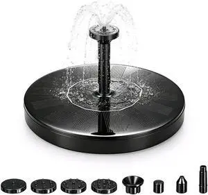 Solar Bird Bath Fountains, 2026 Upgrade 1.4W Solar Fountain Pump with 6 Nozzles, Free Standing Floating Solar Powered Water Fountain Pump for Bird Bath, Garden, Pond, Water Feature Outdoor (1, 5.1in) Solar Bird Bath Fountains, 2026 Upgrade 1.4W Solar Fountain Pump with 6 Nozzles, Free Standing Floating Solar Powered Water Fountain Pump for Bird Bath, Garden, Pond, Water Feature Outdoor (1, 5.1in)