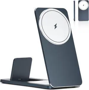 3-in-1 Wireless Charging Station, Foldable Magnetic Charger Stand Compatible with iPhone, Apple Watch, Apple Earphone, 15W Fast Charging, Portable Travel Dock 3-in-1 Wireless Charging Station, Foldable Magnetic Charger Stand Compatible with iPhone, Apple Watch, Apple Earphone, 15W Fast Charging, Portable Travel Dock