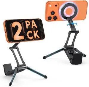 TP02 360°Rotating for MagSafe Tripod, Adjustable Aluminum Magnetic Phone Tripod for iPhone 17/16/15/14 Pro Max Air, Foldable Cell Selfie Stick Fits Vlog, Gym, Travel Essentials, Black& Black TP02 360°Rotating for MagSafe Tripod, Adjustable Aluminum Magnetic Phone Tripod for iPhone 17/16/15/14 Pro Max Air, Foldable Cell Selfie Stick Fits Vlog, Gym, Travel Essentials, Black& Black