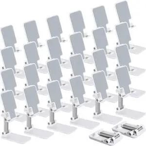 12 Pcs Cell Phone Stand for Desk Phone Holder Stand Foldable Angle Height Adjustable Portable Holder Tablet for Office Travel Photography (White) 12 Pcs Cell Phone Stand for Desk Phone Holder Stand Foldable Angle Height Adjustable Portable Holder Tablet for Office Travel Photography (White)