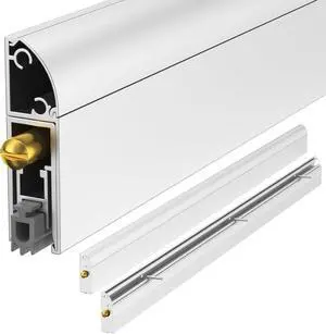 Automatic Door Sweeping Bottom Aluminum Alloy 36-inch Surface Mount Type - Suitable for Door Bottom Sealing Sound Insulation Windproof Dustproof Light Blocking and Small Animal Prevention Automatic Door Sweeping Bottom Aluminum Alloy 36-inch Surface Mount Type - Suitable for Door Bottom Sealing Sound Insulation Windproof Dustproof Light Blocking and Small Animal Prevention