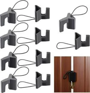 10 Pcs Over the Hinge Door Stopper Plastic Residential Door Holder for Office School Home Commercial Use Hospitals Hotels, Safe and Anti Pinch Design, Can Fix Tension Hinged Doors (Black) 10 Pcs Over the Hinge Door Stopper Plastic Residential Door Holder for Office School Home Commercial Use Hospitals Hotels, Safe and Anti Pinch Design, Can Fix Tension Hinged Doors (Black)
