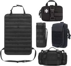 Molle Seat Back Organizer, Tactical Seat Covers with Pouches, Molle Tactical Vehicle Organizers Panel Car Seat Covers Protector for Truck Molle Seat Back Organizer, Tactical Seat Covers with Pouches, Molle Tactical Vehicle Organizers Panel Car Seat Covers Protector for Truck