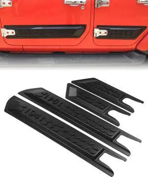 Car Door Protector Side Door Anti-Collision Board Strip Fits for Jeep Wrangler JK JL Gladiator JT 4Doors 2007-20234pcs Door Guards for Jeep Car Door Protector Side Door Anti-Collision Board Strip Fits for Jeep Wrangler JK JL Gladiator JT 4Doors 2007-20234pcs Door Guards for Jeep